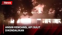 Gedung SMP di Majalengka Terbakar Hebat, Api Diduga dari Sisa Bakar Sampah