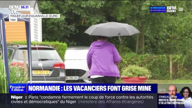 En Normandie, les vacanciers sont contraints de revoir leur programme à cause de la météo capricieuse