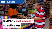 A savings of RM240,000 is insufficient for a ‘dignified’ retirement