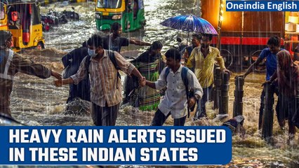 Video herunterladen: IMD issues heavy rain alerts in Maharashtra, Gujarat, Telangana, Karnataka & HP | Oneindia News