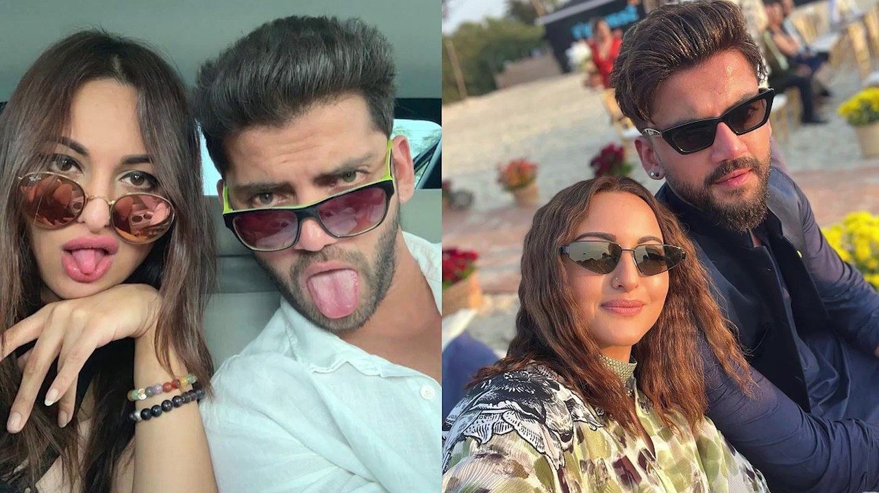 Rumored couple Sonakshi Sinha and Zaheer Iqbal twin in white at Huma Qureshi'a birthday bash