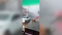 Watch: Typhoon Doksuri blows over motorcycle rider in the Philippines