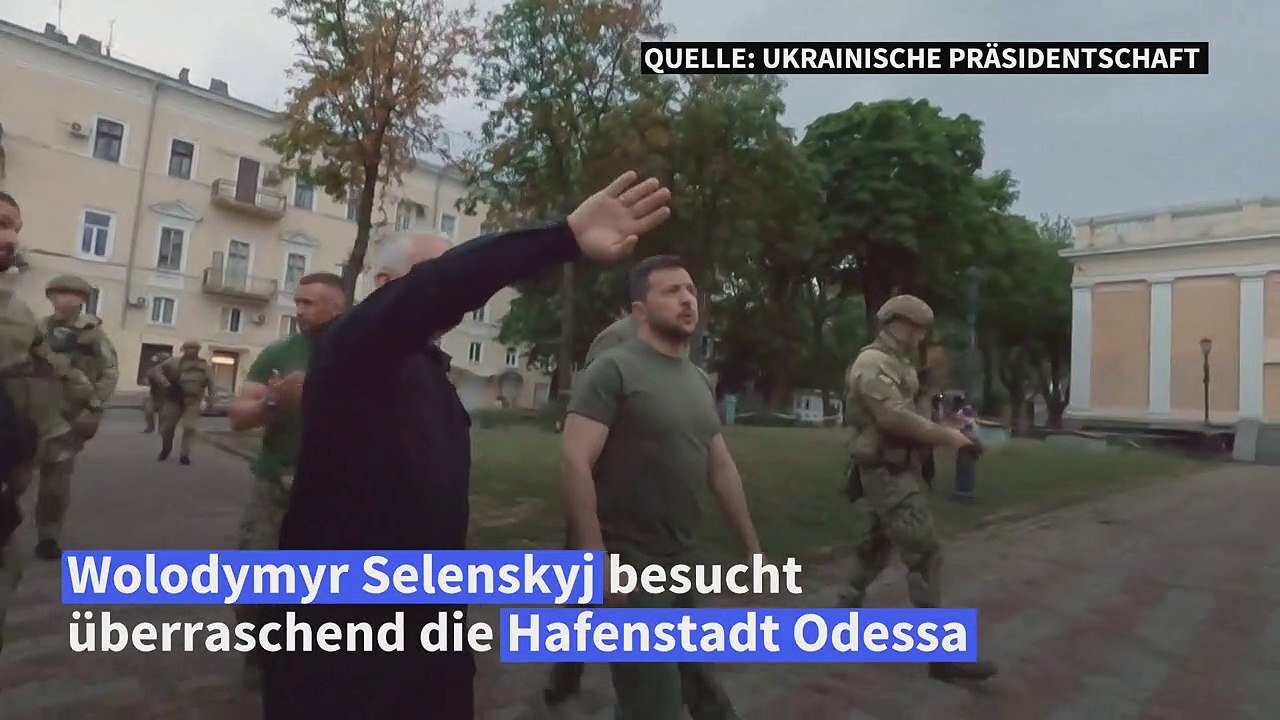 Selenskyj besucht zerstörte Kathedrale in Odessa