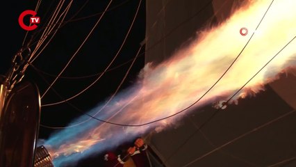 Kapadokya'da balonlara rüzgar engeli