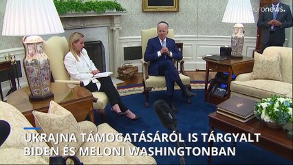 Ukrajna további támogatásáról is tárgyalt Biden és Meloni Washingtonban