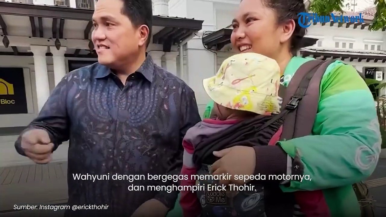 Sosok Wahyuni, Wanita Driver Ojol Bawa 2 Anaknya Ngojek, Dapat Motor dari Menteri BUMN Erick Thohir