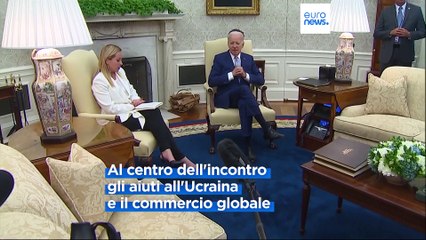 Download Video: Giorgia Meloni alla Casa Bianca per incontrare Joe Biden: commercio globale, Cina e Ucraina i temi