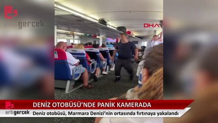 Deniz otobüsünde panik anları kamerada