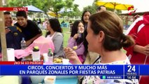 VES: parques zonales ofrecen diversas actividades por Fiestas Patrias