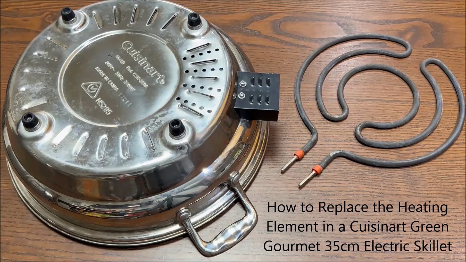 How to Replace the Heating Element in a Cuisinart Green Gourmet 35cm Electric  Skillet - video Dailymotion