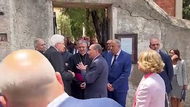 Sergio Mattarella ha fatto un sopralluogo alla chiesa di Santa Maria di Gesù