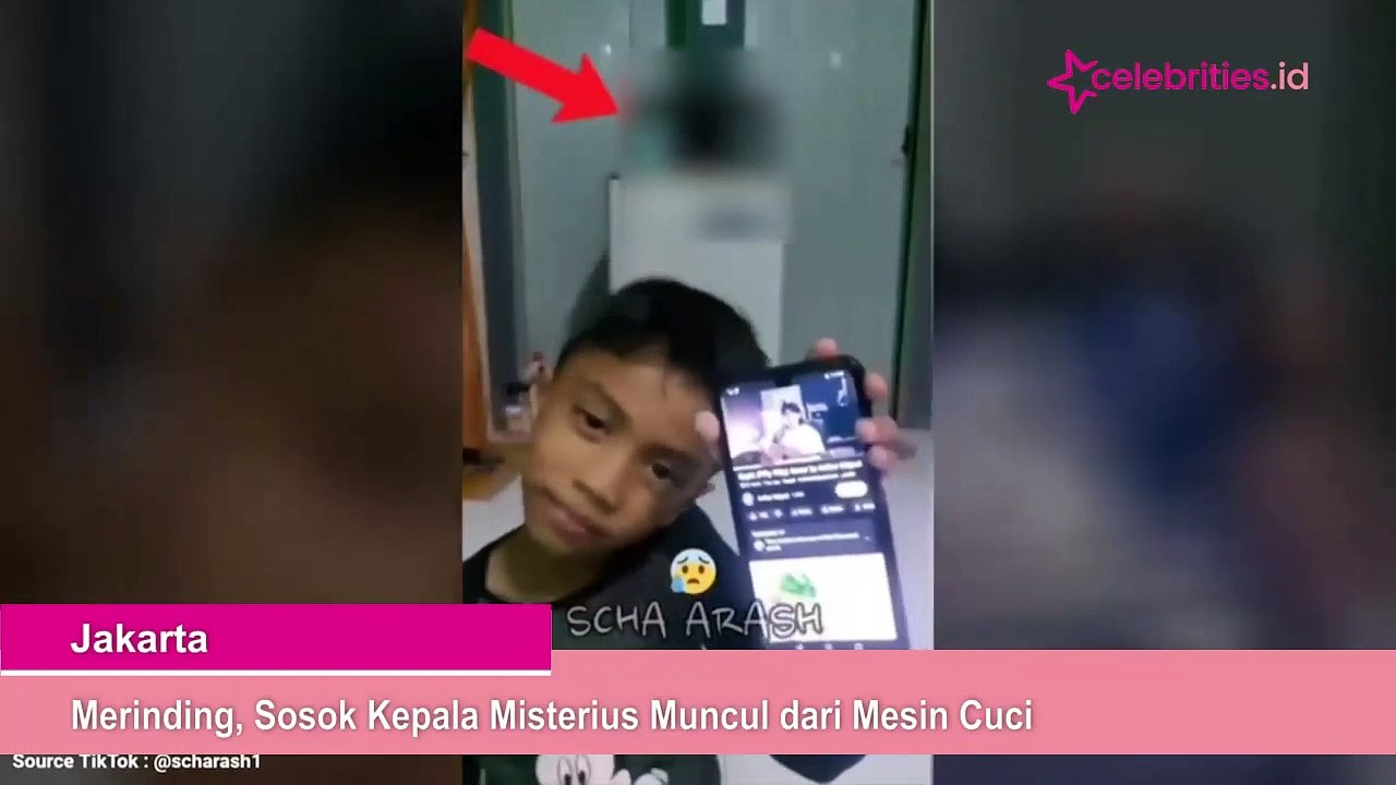Merinding, Sosok Kepala Misterius Muncul dari Mesin Cuci