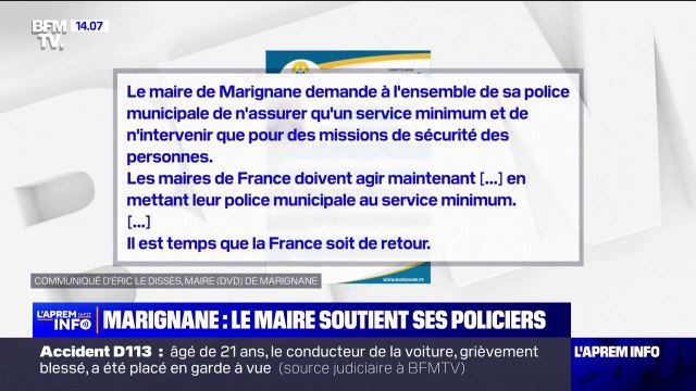 À Marignane, le maire soutient le mouvement de protestation des policiers