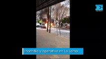 Incendio y susto en plena calle en La Plata