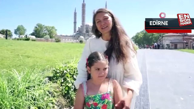 Almanya'dan gelen gurbetçi aile, dönüş yolunda gezdikleri Edirne'ye hayran kaldı