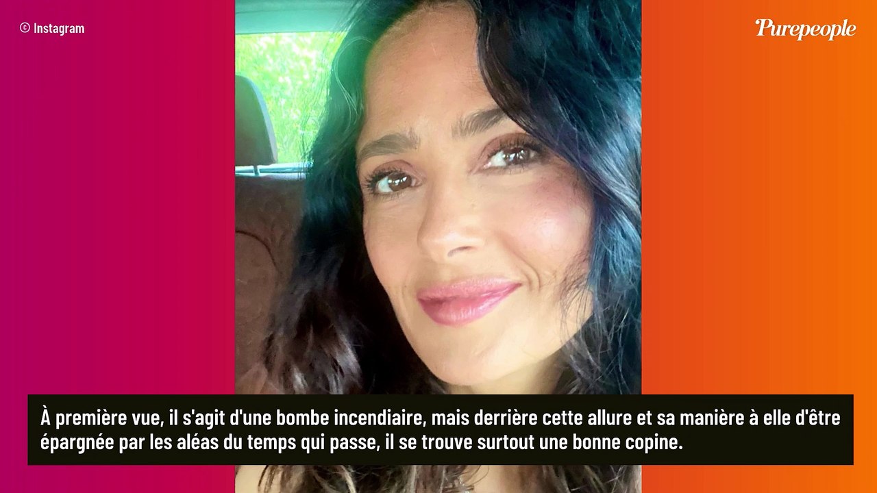 À 56 ans, Salma Hayek révèle sa technique pour couvrir ses cheveux blancs... preuve à l'appui !