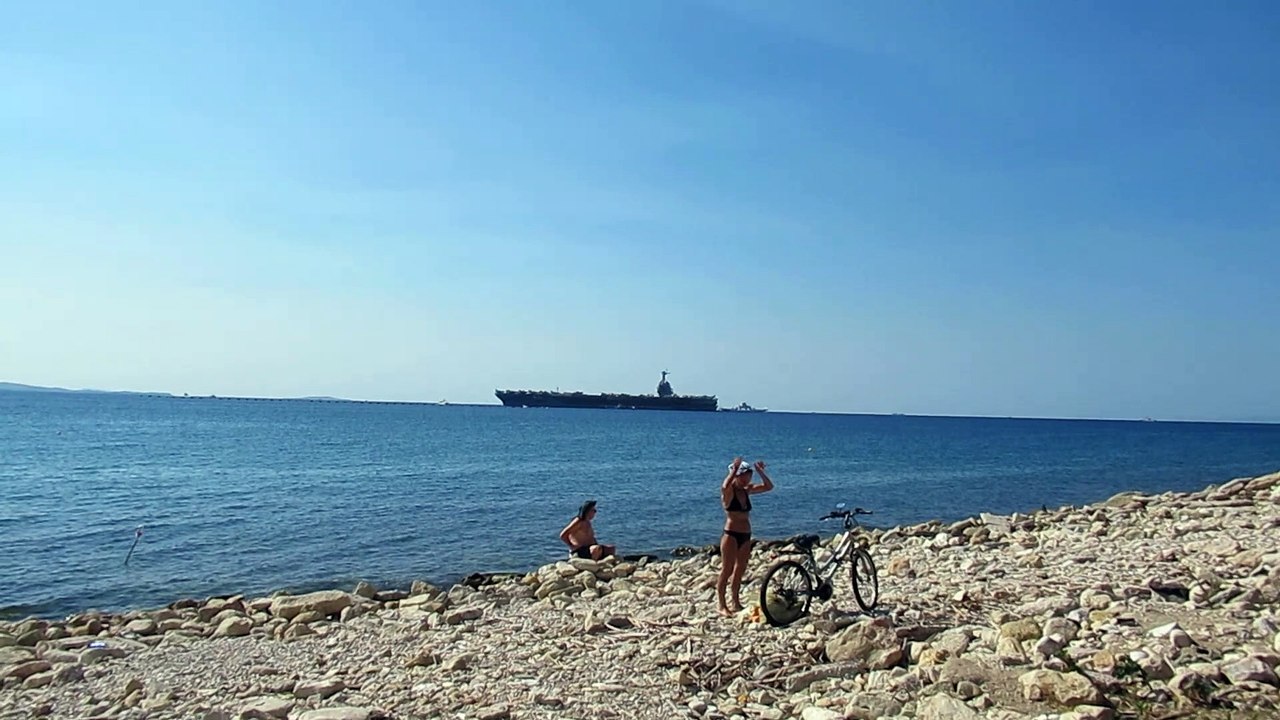 Flisvos 28/7/2023 Aircraft carrier of the United States of America Uss Gerald R.Ford