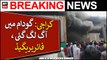 Karachi: Huge fire breaks out at warehouse in Landhi