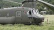 The crew of a Chinook helicopter have been forced to land in Arthog after the helicopter suffered a problem with the hydraulics