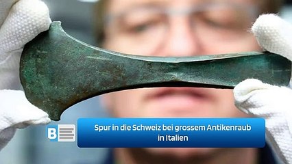Spur in die Schweiz bei grossem Antikenraub in Italien