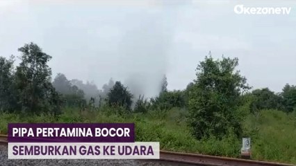 Pipa Pertamina Bocor Semburkan Gas ke Udara Gegerkan Warga Ogan Ilir