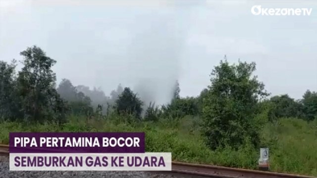 Pipa Pertamina Bocor Semburkan Gas ke Udara Gegerkan Warga Ogan Ilir