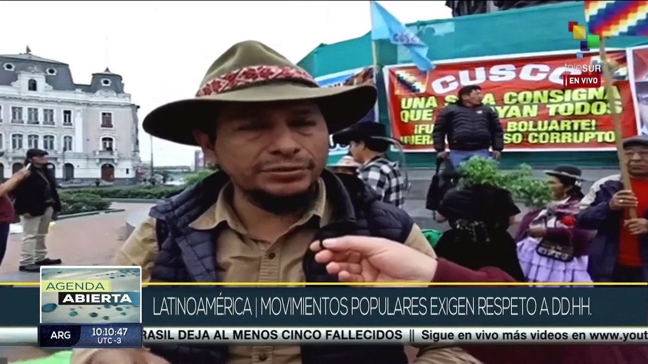 Movimientos populares en Perú exigen respeto a los derechos humanos y el fin de la represión
