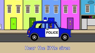 See The Little Police Car | #shorts | NURSERY RHYME | Rainbow Rabbit