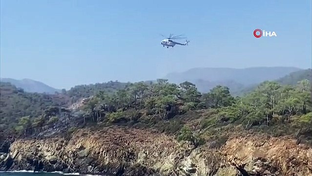 Fethiye Katrancı Koyu'ndaki orman yangını kontrol altında
