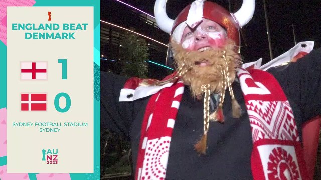 Fans react to England's narrow 1-0 win over Denmark in Sydney