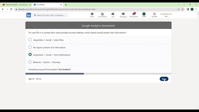LinkedIn Google Analytics Assessment Answers 2023 - LinkedIn Google Analytics Quiz Answers - LinkedIn Google Analytics Skill Test Answers 2023