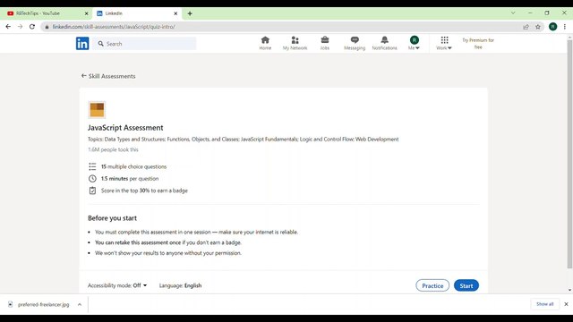 LinkedIn JavaScript Assessment Answers 2023 - Linkedin Javascript Quiz Answers - Linkedin JavaScript Skill Test Answers 2023