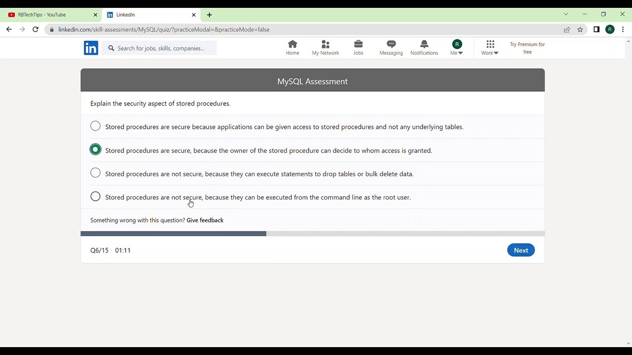 Linkedin MySQL Assessment Answers 2023 - Linkedin MySql Quiz Answers - Linkedin MySQL Skill Test Answers 2023