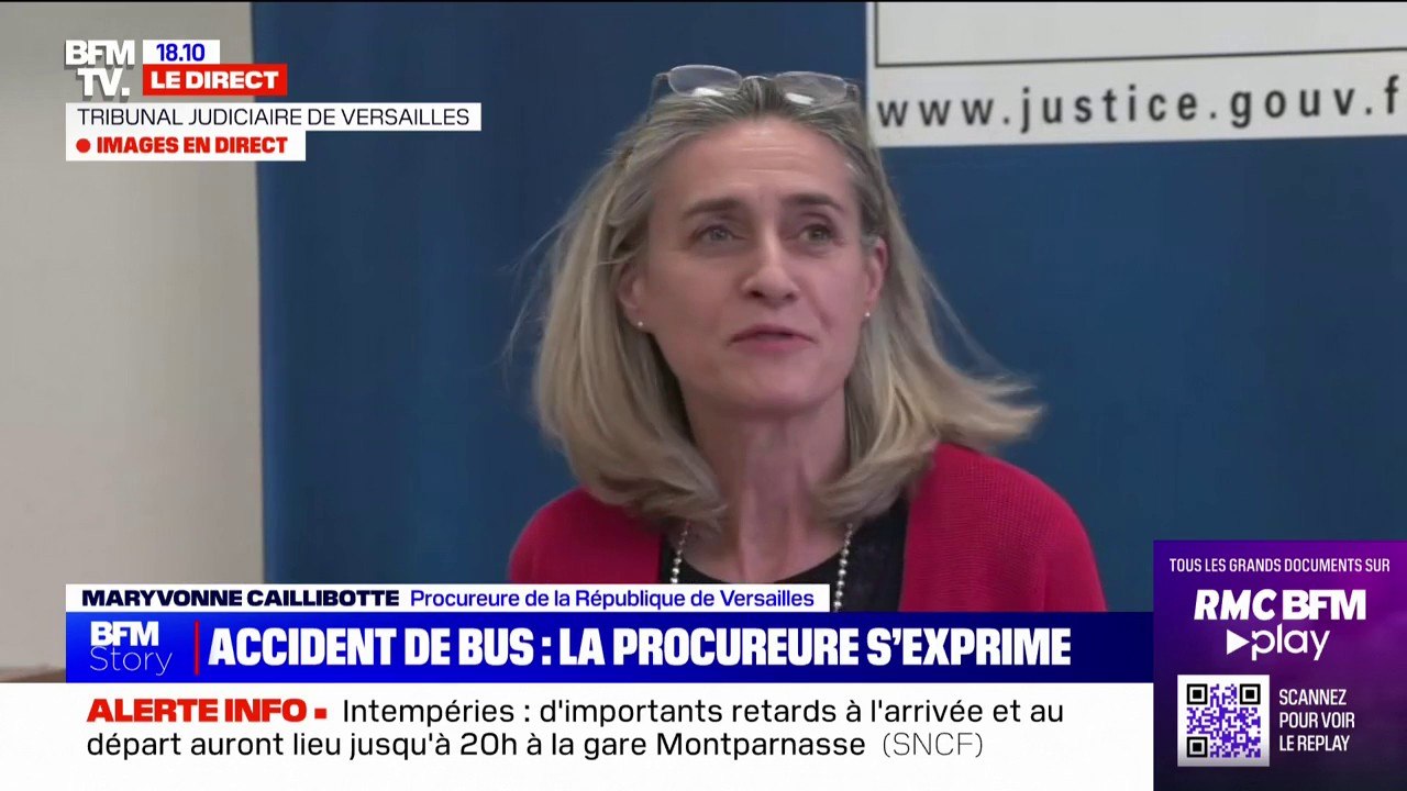 Accident de bus dans les Yvelines: le conducteur de la voiture "était en règle", indique Maryvonne Caillibotte, procureure de la République de Versailles