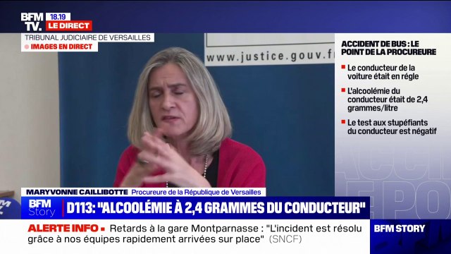 Accident de bus dans les Yvelines: Une enquête judiciaire a été ouverte des chefs d'homicides involontaires et blessures involontaires , explique la procureure de la République de Versailles