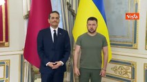 Zelensky riceve il Primo Ministro del Qatar