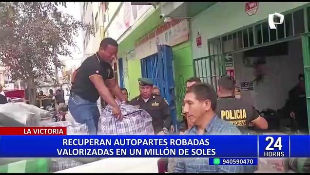Incautan autopartes de carros valorizadas en un millón de soles en La Victoria