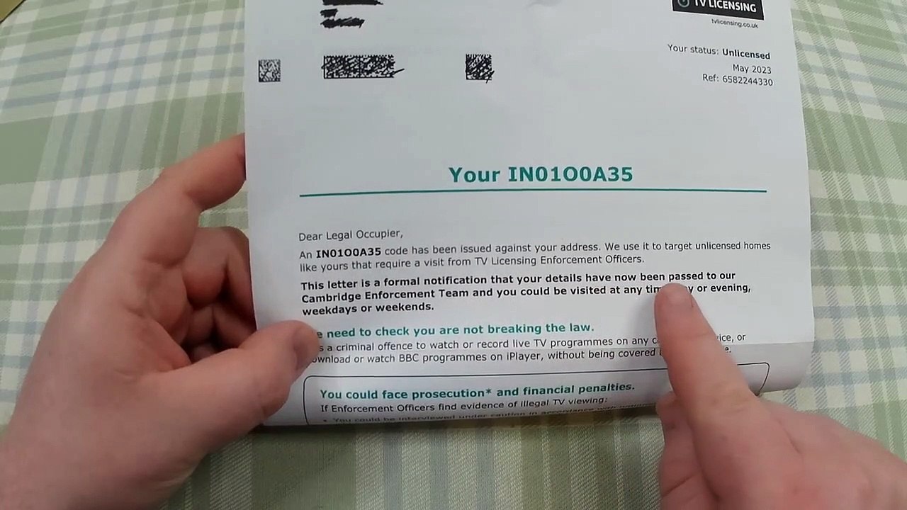 TV Licence letter #9 | Same Old, Same Old.