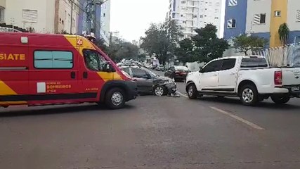 Idosa sofre contusão no tórax em acidente no Centro