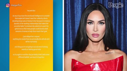 Megan Fox Responds to Backlash After Asking Fans to Help with Friend's GoFundMe
