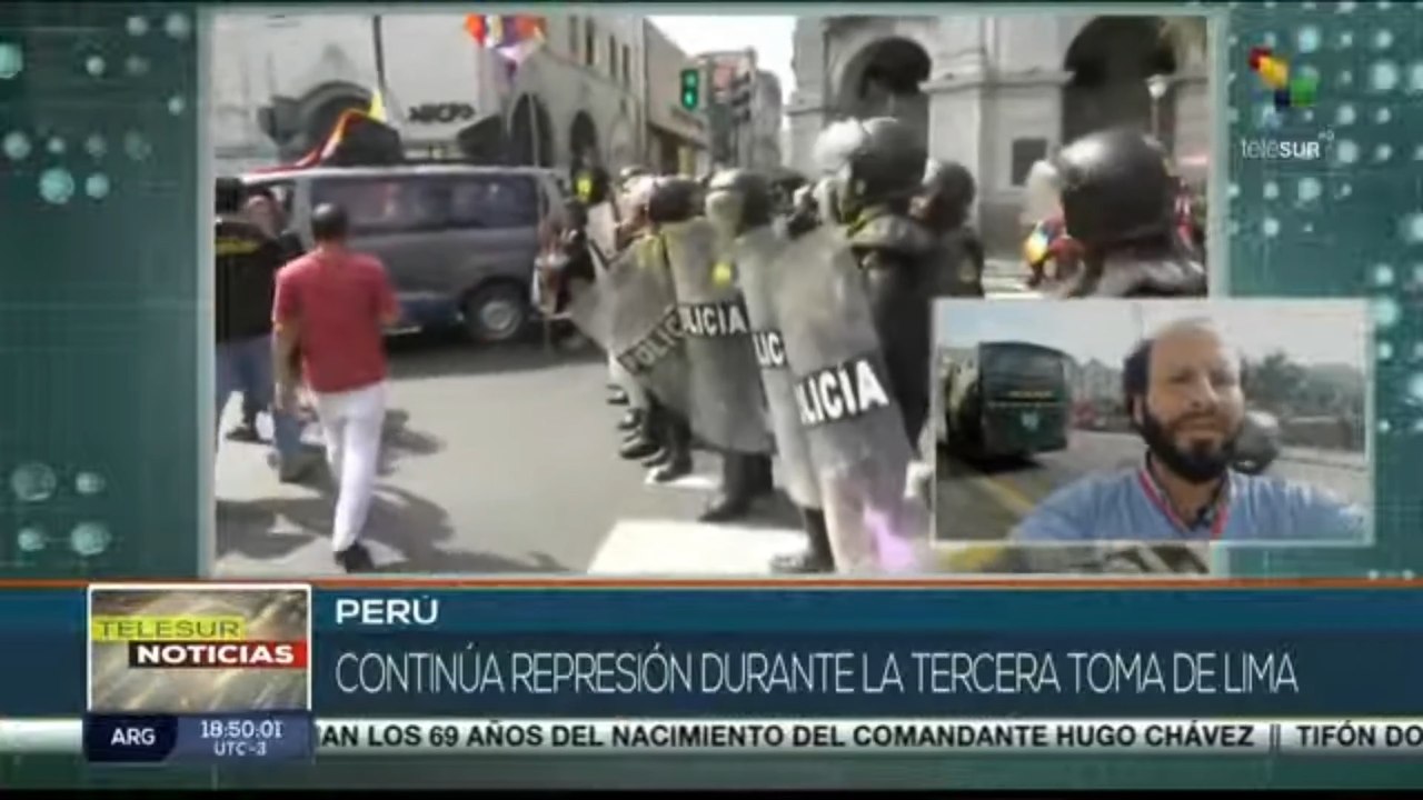 Continúan las represiones a los manifestantes en Perú