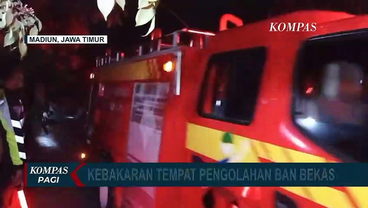 Tempat Pengolahan Ban Bekas di Madiun Ludes Terbakar!