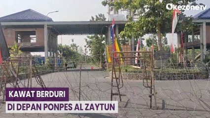 Jelang Unjuk Rasa, Polisi Pasang Kawat Berduri di Ponpes Al Zaytun