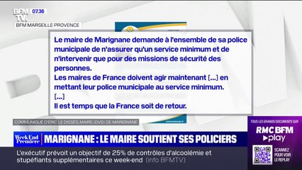 Fronde des policiers: un maire des Bouches-du-Rhône soutient ses agents en leur demandant de "n'assurer qu'un service minimum"