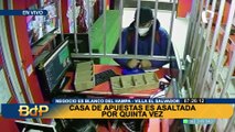 VMT: casa de apuestas es asaltada por quinta vez a pesar de tener cámara interconectada con comisaría