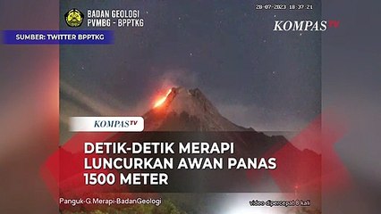 Detik-detik Gunung Merapi Luncurkan Awan Panas 1500 Meter