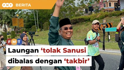 Penyokong BN, PH sambut Sanusi dengan laungan ‘tolak Sanusi’ penyokong PN balas dengan ‘takbir’