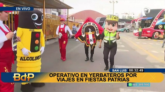 Realizan operativo en Yerbateros por viajes en Fiestas Patrias