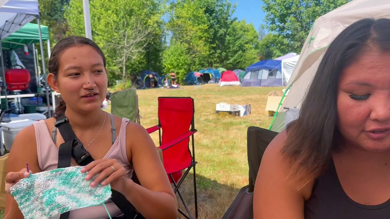 Canoe Family- Canoe Journey - Chilliwack - (2023). Weavers