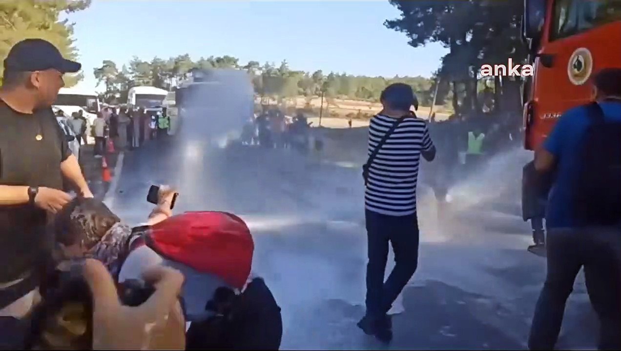 La gendarmerie intervient dans une manifestation contre l'abattage d'arbres à Akbelen